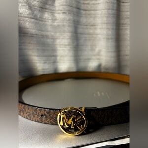 Michael Kors Brown and Gold Women's Belt NWOT